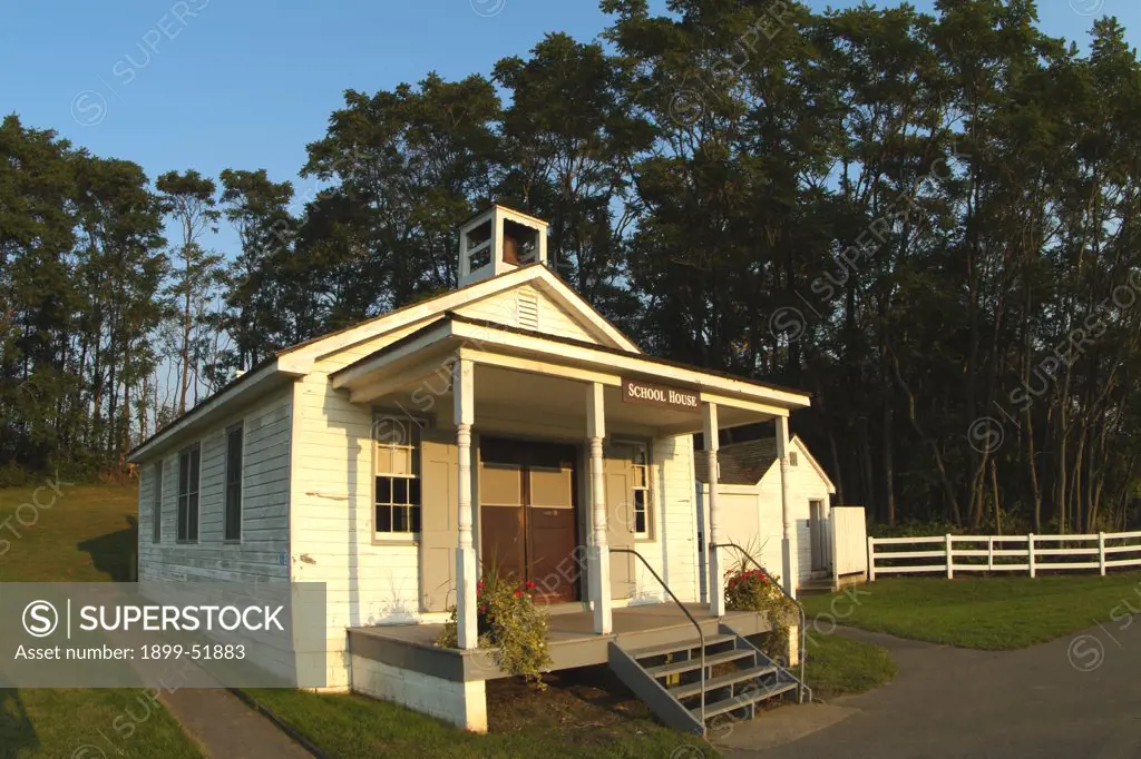 Pennsylvania, Lancaster. Old Amish Farm Schoolhouse