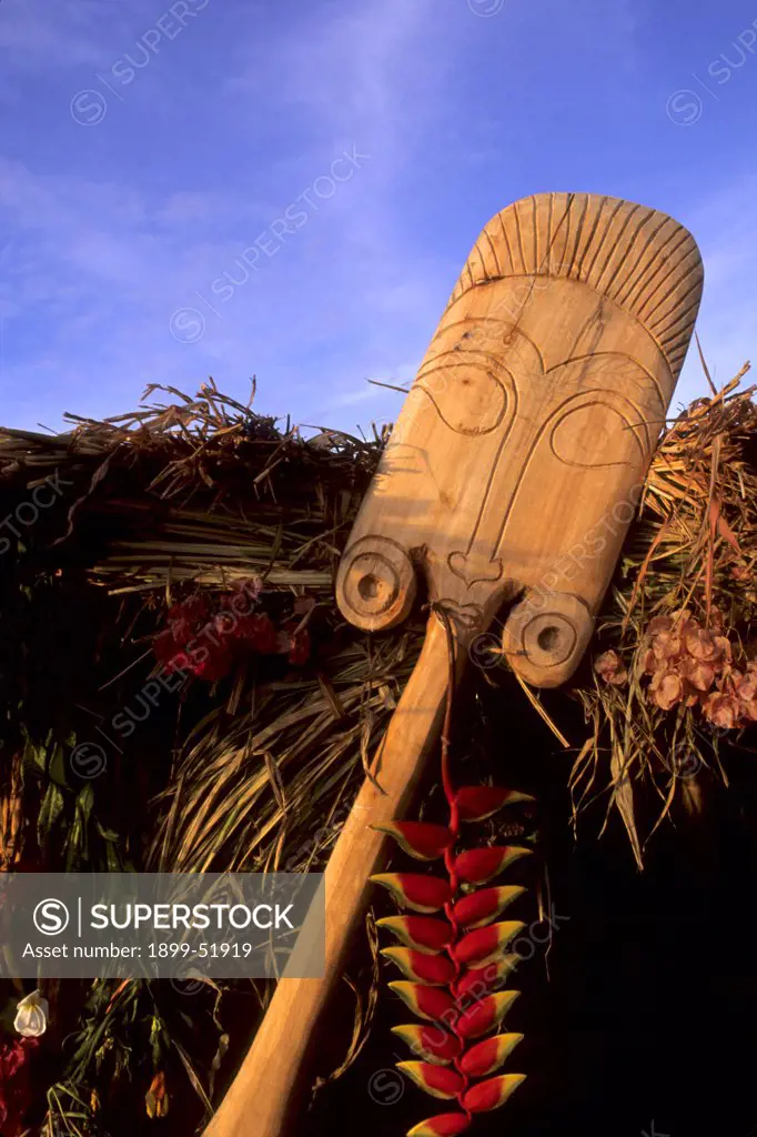 Easter Island. Woodwork. Tapati Festival Rapa Nui.