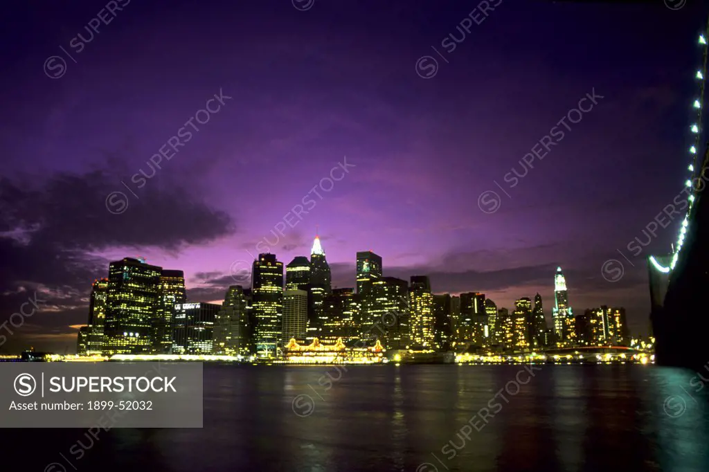 New York City. Lower Manhattan At Night