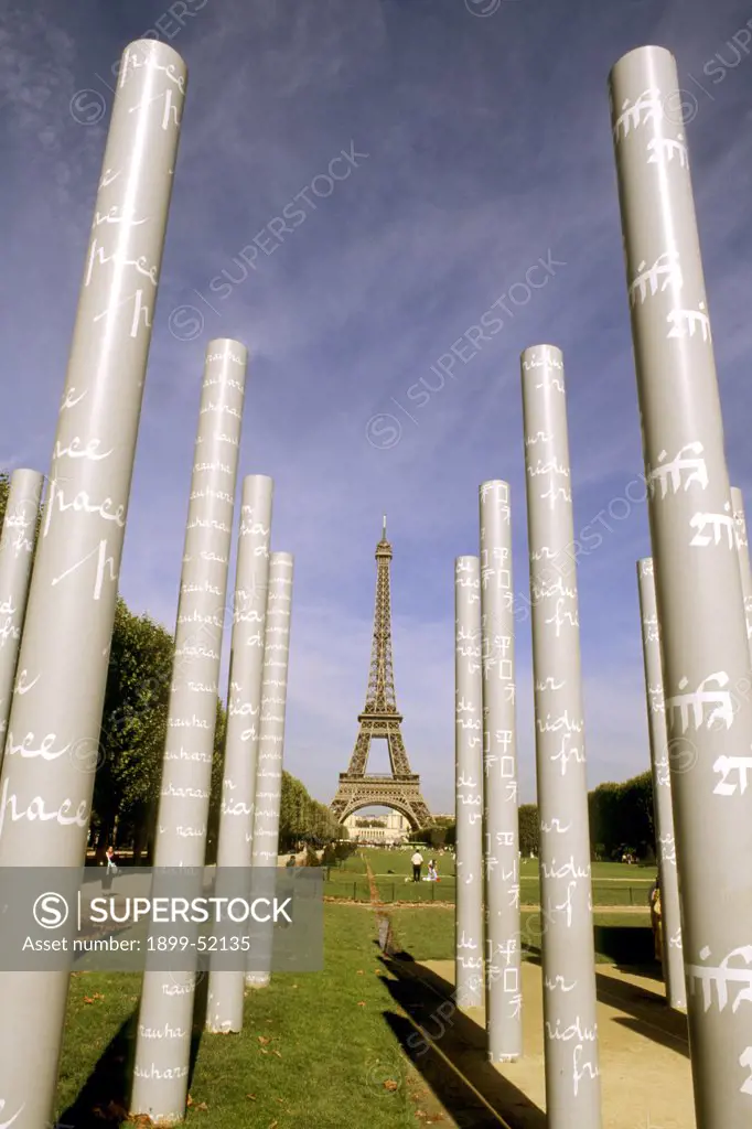 France, Paris, Eiffel Tower And Peace Towers