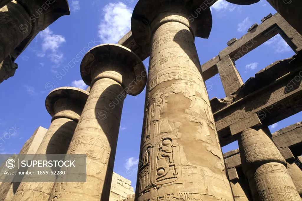 Egypt, Luxor. Ancient Ruins Of The Kings At The Temple Of Karnak