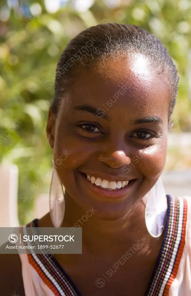 Portrait Of Young Woman From Haiti