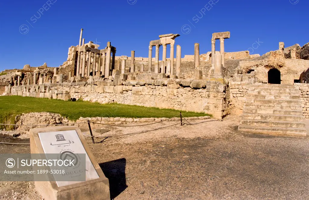 2Nd Century Roman Theater Ruins, Dougga, Tunisia