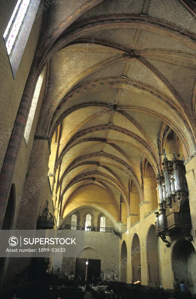 France. Moissac. Abbey St.-Pierre. Nave Of Cathedrale. Gothic Vaulting 1200-1300S.
