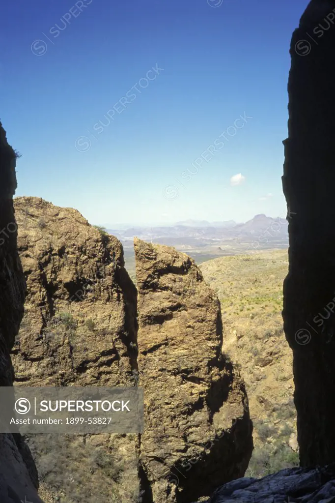 Texas. Big Bend National Park.""The Window"" In The Chisos Mountains