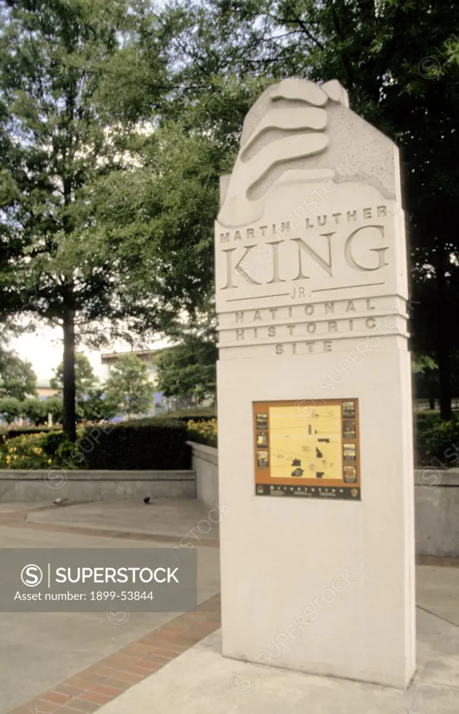 Georgia. Atlanta. Martin Luther King, Jr. National Historic Site. Information Marker.
