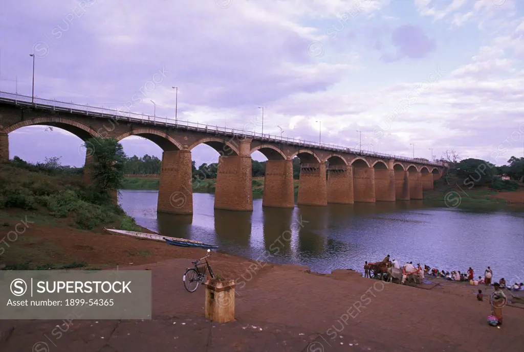India, Andhra Pradesh. Bridge On The River Krishna