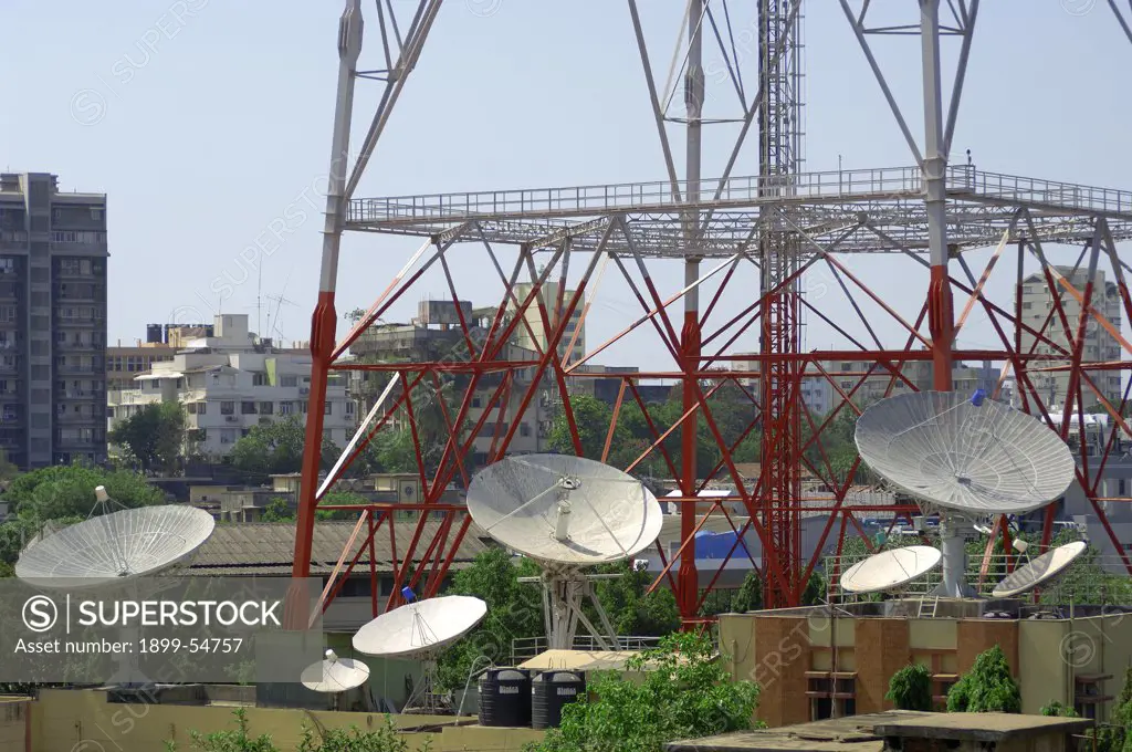 Tv Tower, Broadcasting, Dish Antenna, Bombay Mumbai, Maharashtra, India