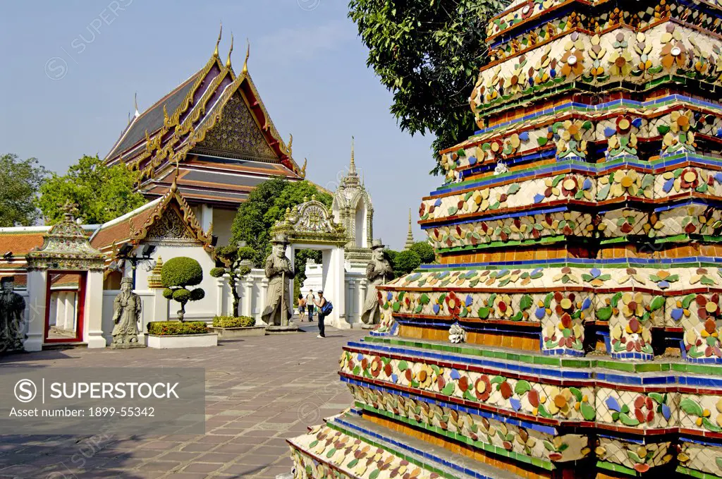 Wat Phra Chetuphon Monastery (16Th Century, Largest Temple In Thailand), Pagodas, Thailand