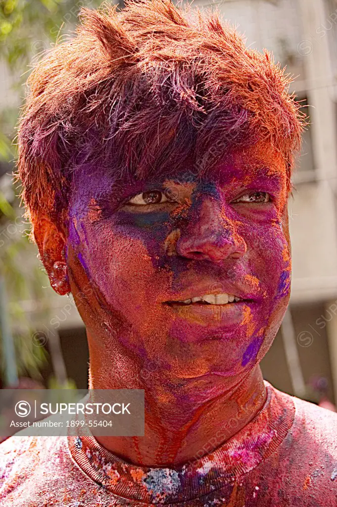 Holi Close-Up Color, Festival At Maharashtra, India