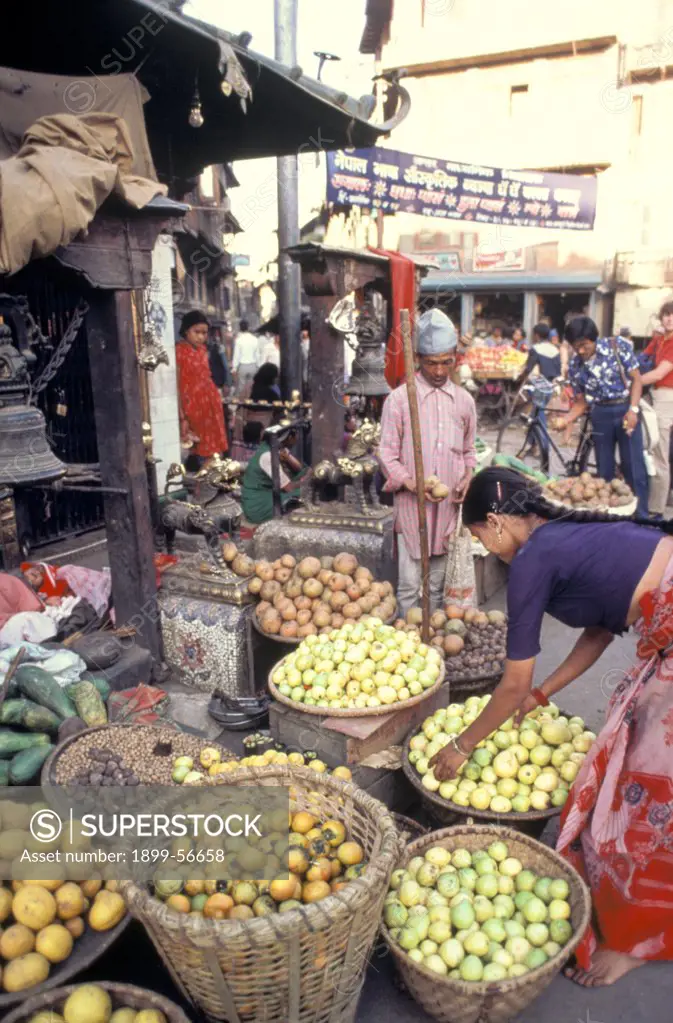 Nepal- Market In Kathmandu.