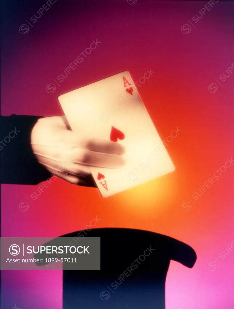 Magician Pulling Ace Out Of Hat