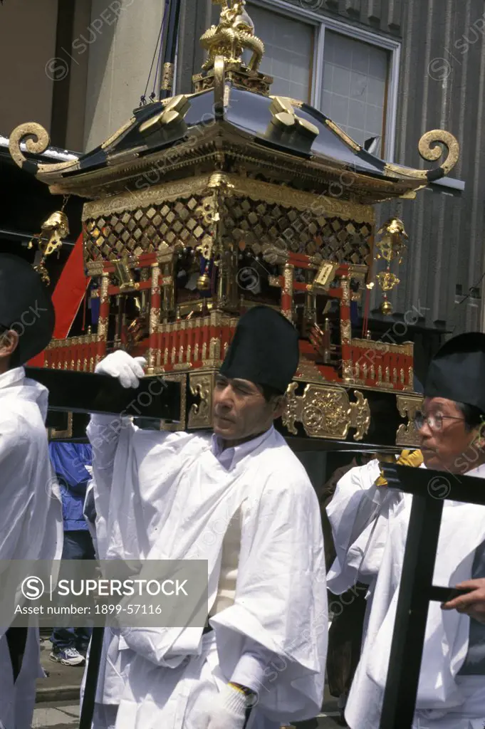 Japan, Takayama. Men In Festival Procession.