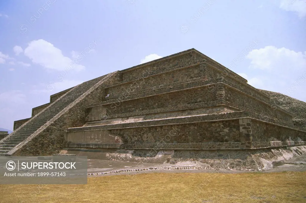 Mexico, Teotihuacan. Temple Of Quetzalcoatl