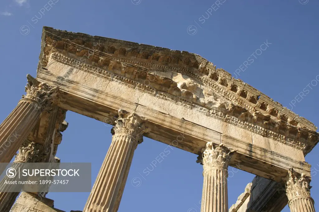 Tunisia, Dougga. Ancient Roman Temple, Circa. 166 A.D.