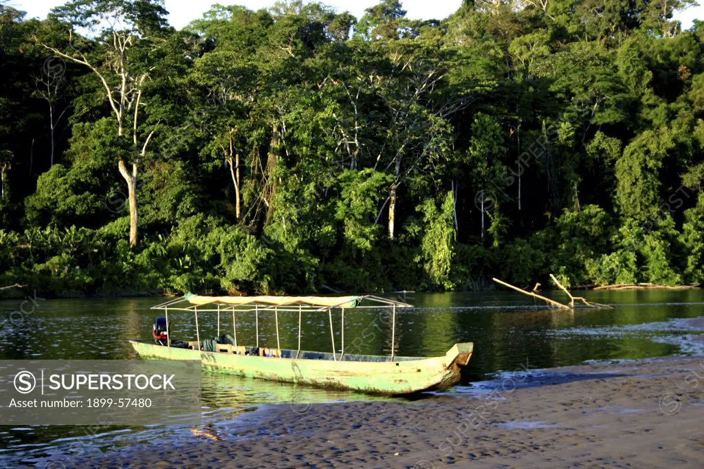 Ecuador. River Canoe For Kapawi Guests