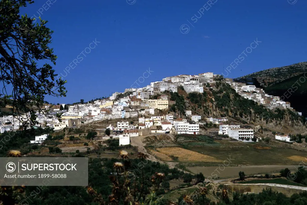Morocco, Moulay Idriss, Scenic View.