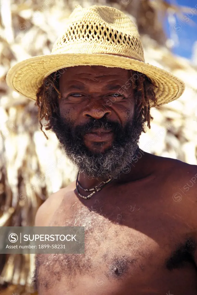 Belize, Caye Caulker. Portrait Of A Man.