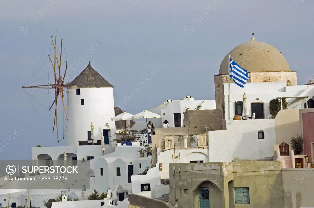 Greece, Santorini, Ia, Windmill