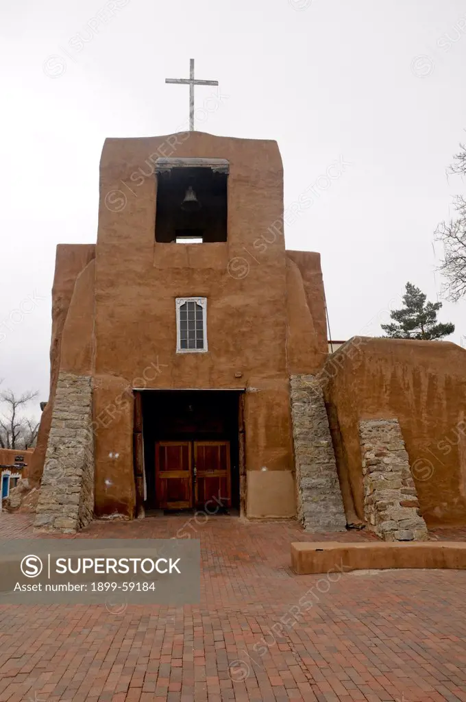 Facade, Oldest Church In The U.S., Santa Fe, New Mexico