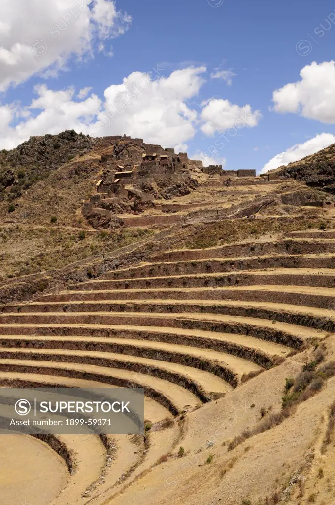 Inca Ruins And Terraces, Pisac, Peru