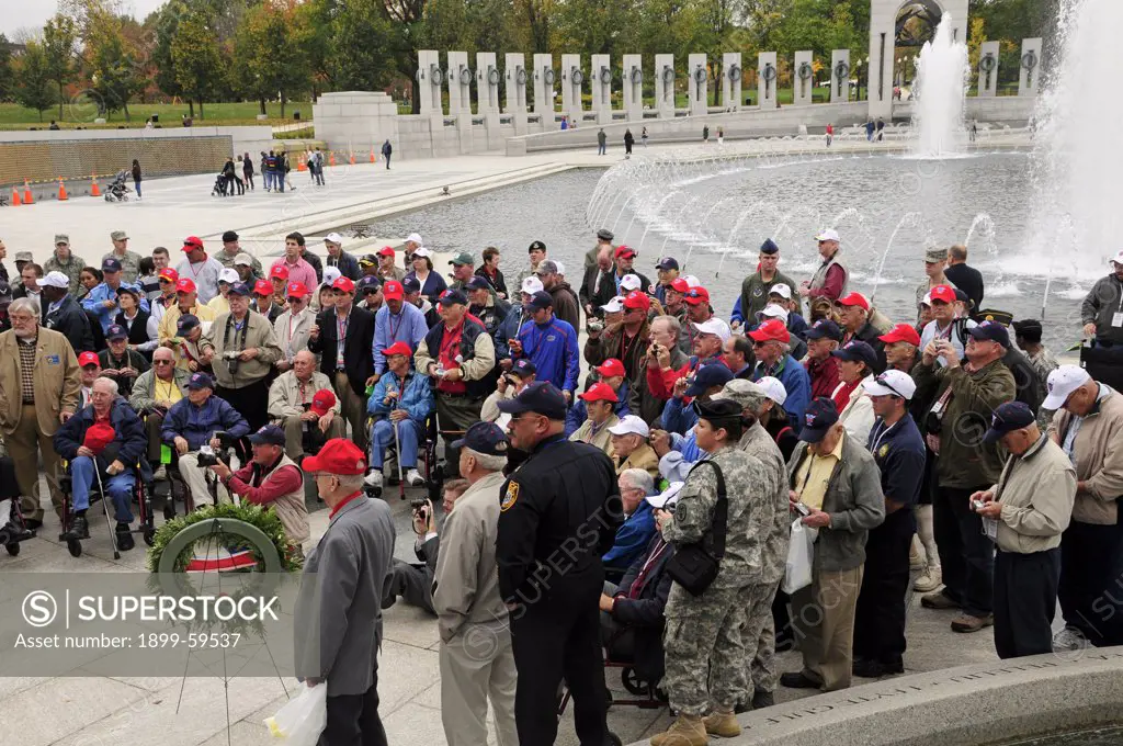 World War Ii Veterans At World War Ii Memorial, Washington, D.C.
