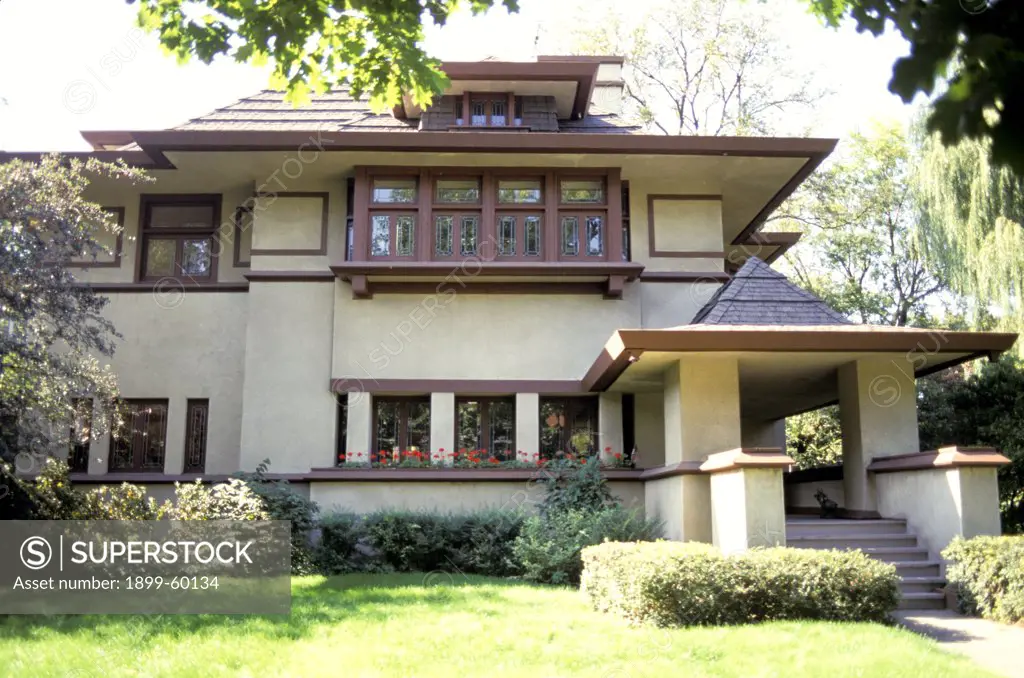 Illinois, Oak Park. Edward R. Hills House Designed By Frank Lloyd Wright.