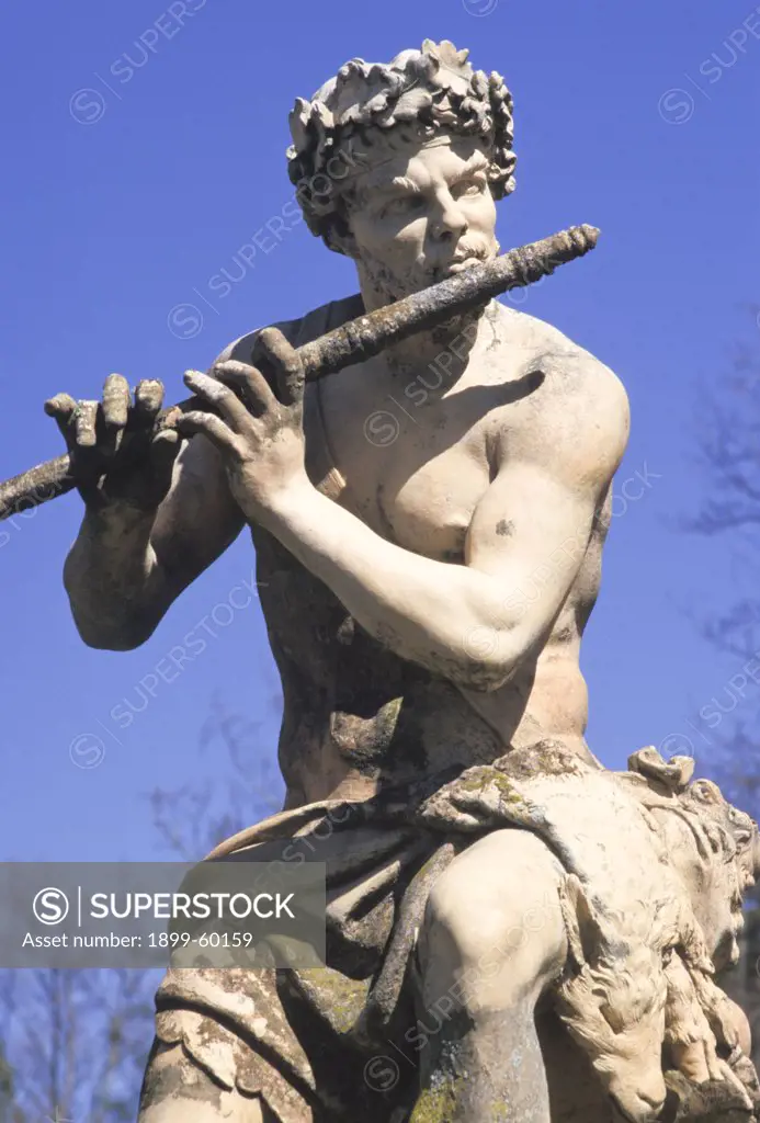 North Carolina, Asheville. Dionysus Statue At Biltmore Estate.