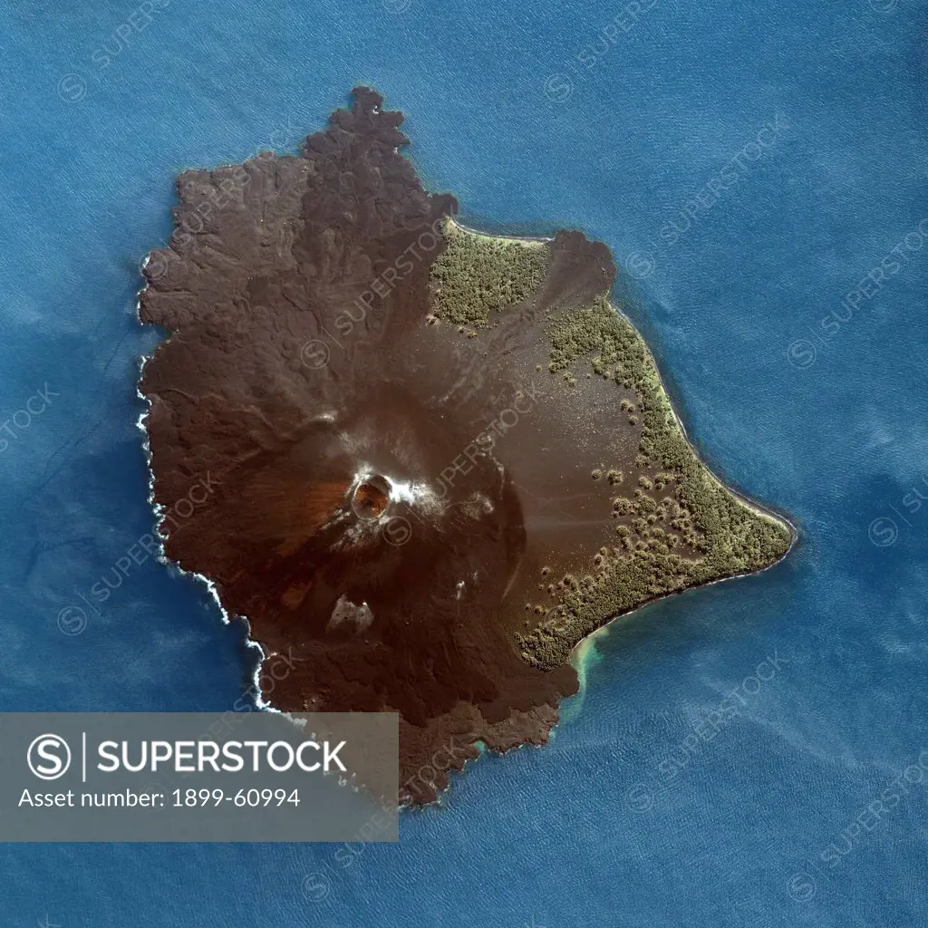 Satellite View Of Anak Krakatau