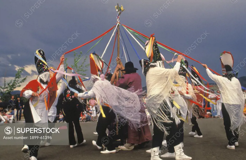 New Mexico, Santa Fe. Matachines Dance