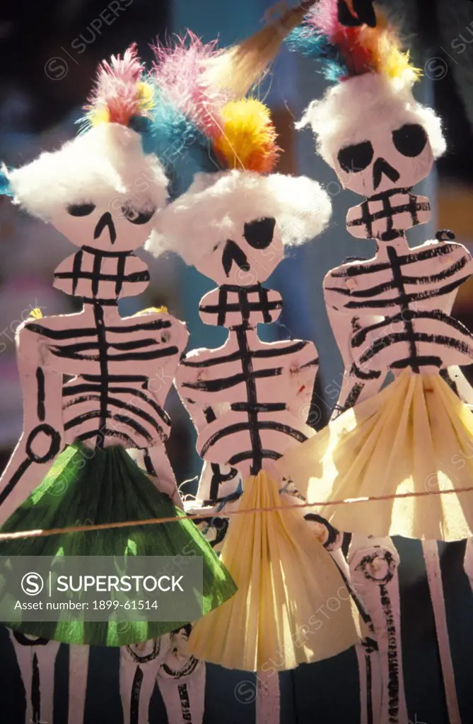 Mexico, Oaxaca. Day Of The Dead Toys. Skeletons