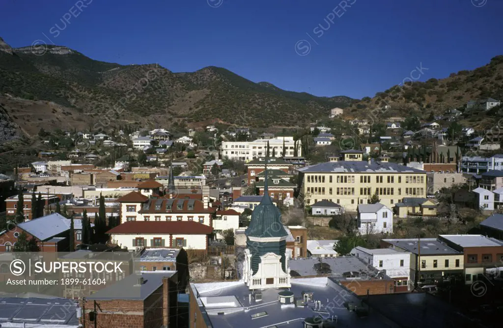Arizona, Bisbee. Overview Of Old Mining Town