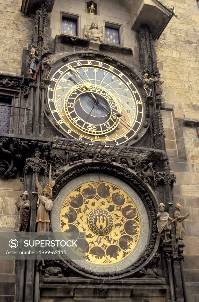 Czech Repulic. Prague. Old Town Square. 15Th Century Astronomical Clock