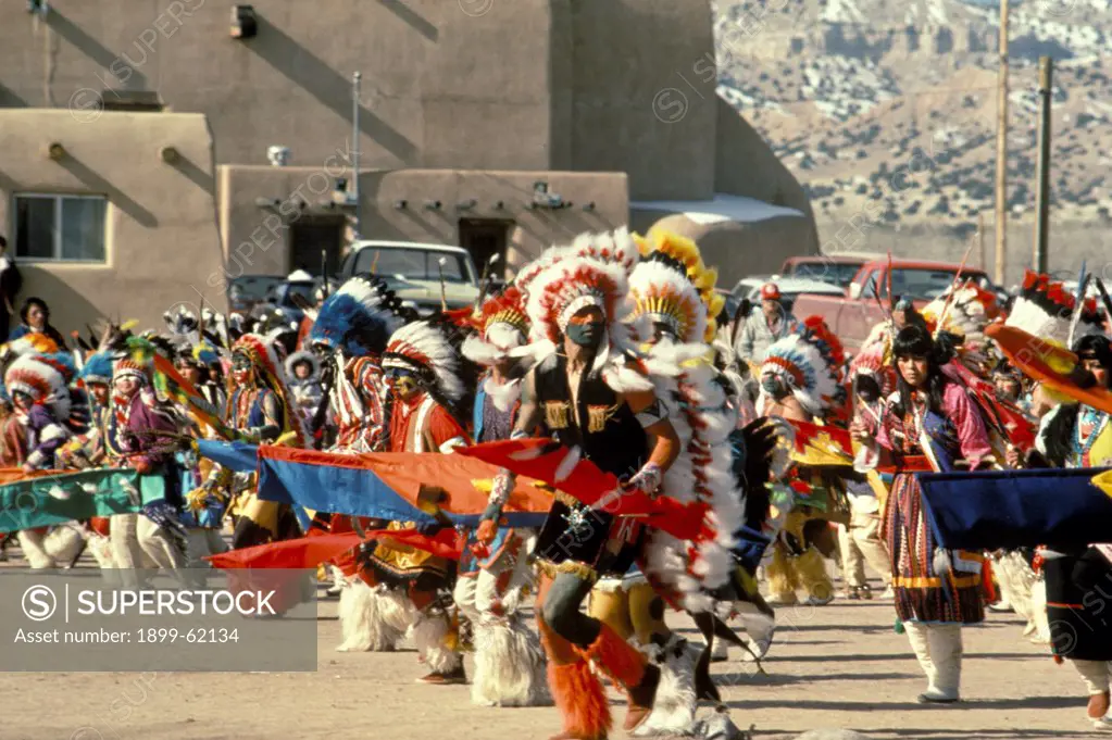 New Mexico, Pueblo. Comanche Dance. San Ildefonso.