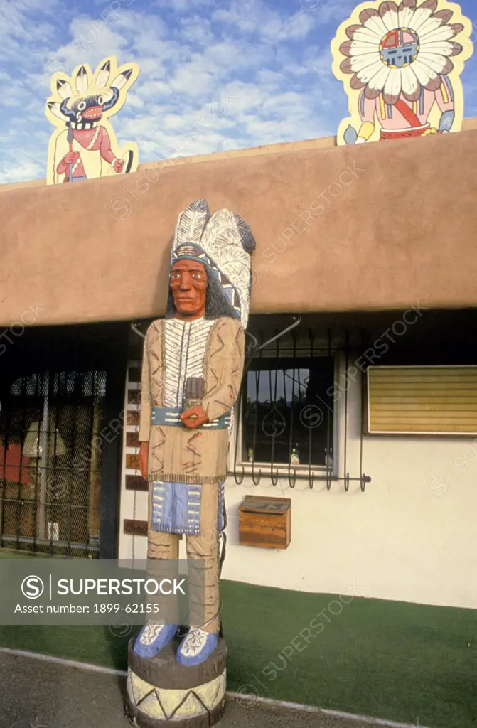 New Mexico, Santa Fe. Cigar Store Indian