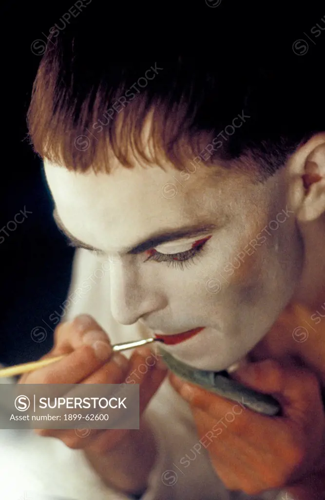 Actor Applying Make-Up.