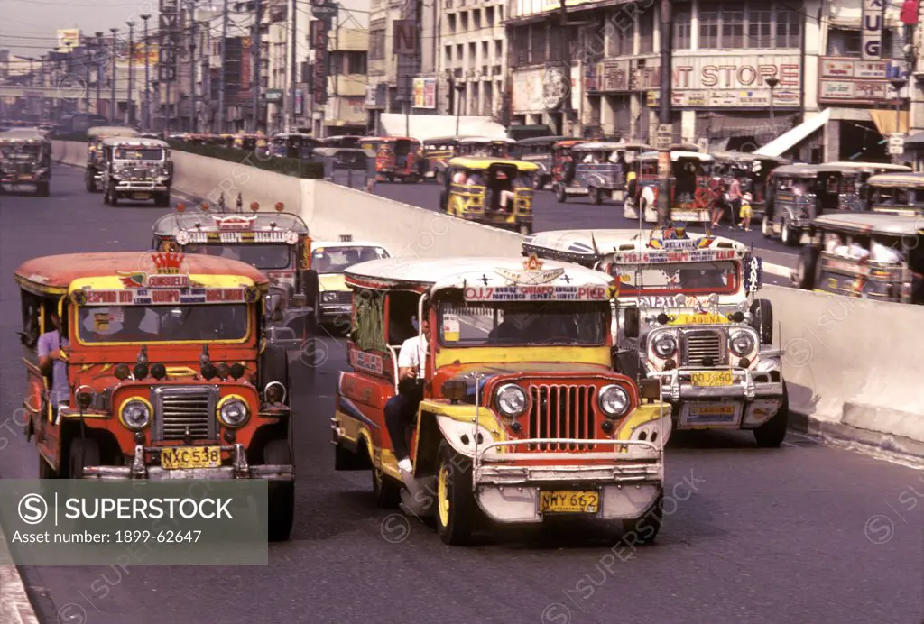 Philippines, Manila. Quiapo Jeepneys
