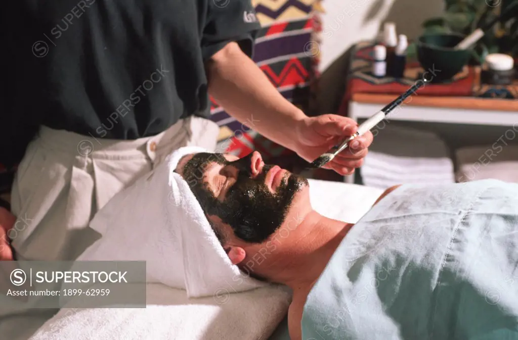 Colorado, Crested Butte Country Club: Woman Receiving A Facial Mask And Massage