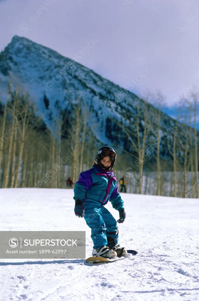 Colorado. Crested Butte. Resort'S Ski Ambassador On Snowboard