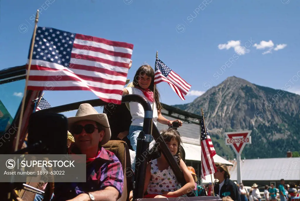 Colorado, Crested Butte. Participants In 4Th Of July Parade