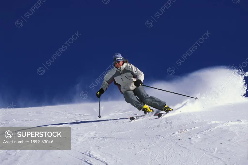 Colorado, Crested Butte. Woman Skiing.