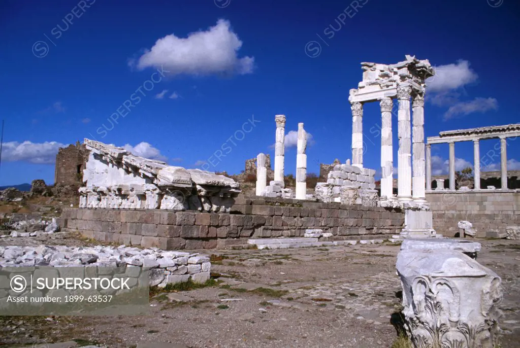 Turkey, Pergamon/Bergama. Temple Of Trajan (Completed Ad 129)