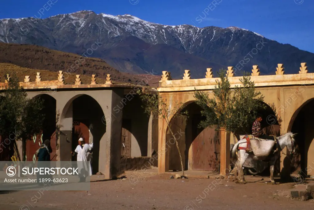 Morocco, Marrakech-Ouarzazate Road. Agouim Region, High Atlas Mountains