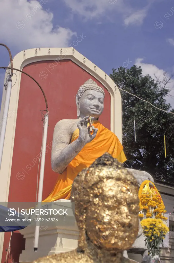 Thailand, Nakhon Pathom, Buddha Image, At Phra Pathom Chedi, Tallest Buddhist Monument In The World.