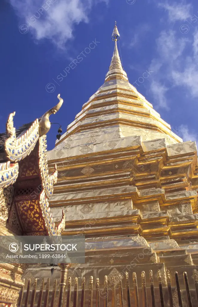 Thailand, Chiang Mai, Wat Phra That Doi Suthep, Chedi