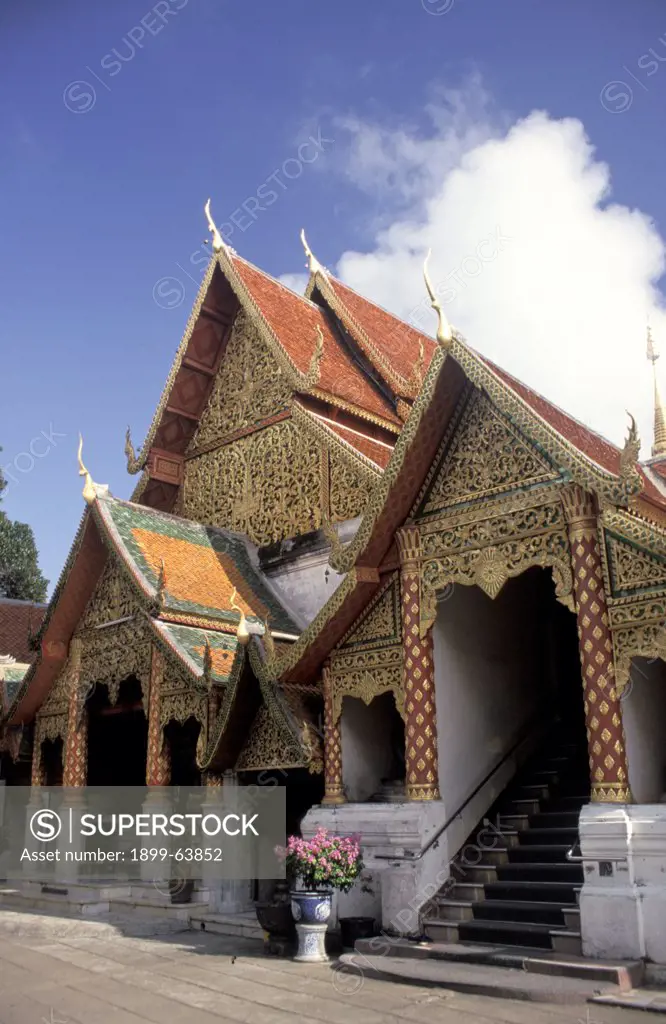 Thailand, Chiang Mai. Wat Phra That Doi Suthep, Temple Building.
