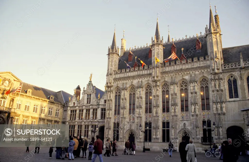 Belgium, Brugge. (L To R): Palais Du Franc De Bruges, Ancien Greffe, Hotel De Ville