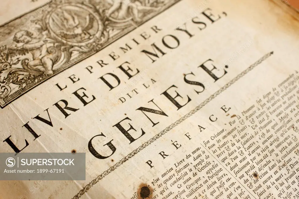 18th century French bible.  Genesis