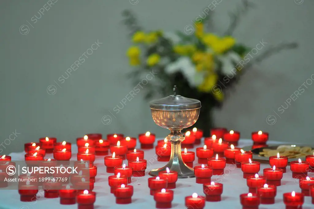 Candles and wafer box