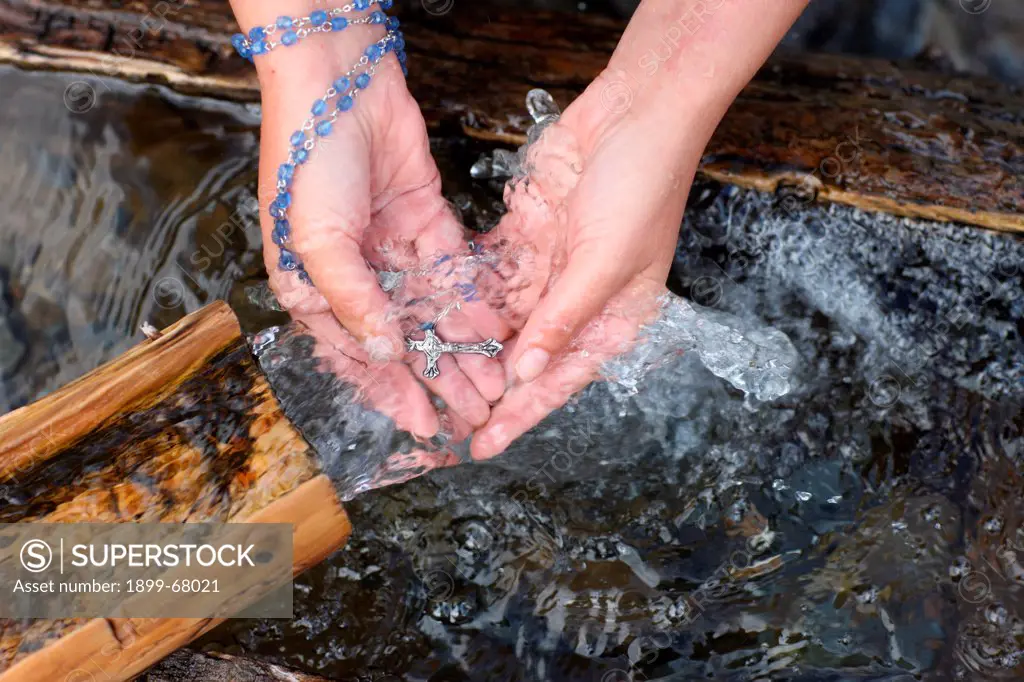 Rosary in mountain spring